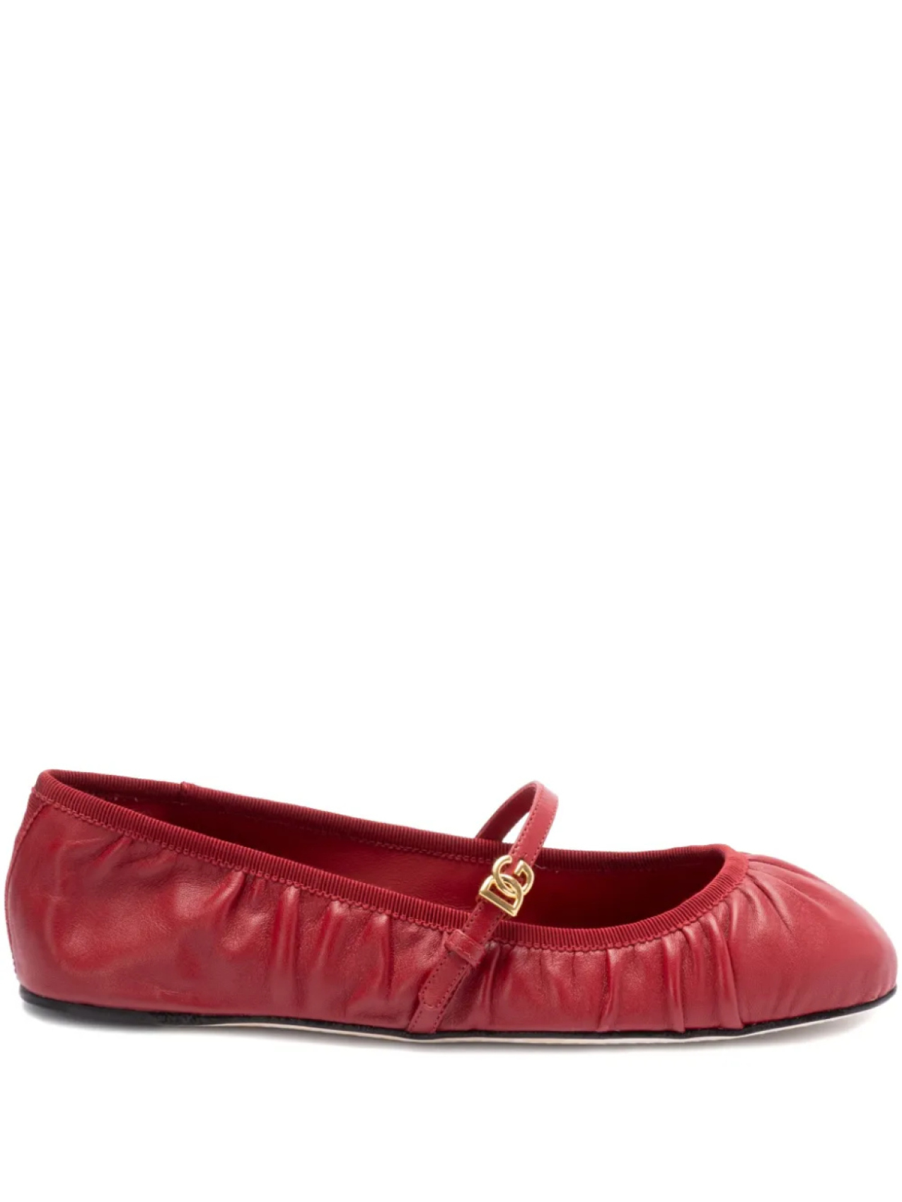 Кожаные балетки Dolce & Gabbana, красный