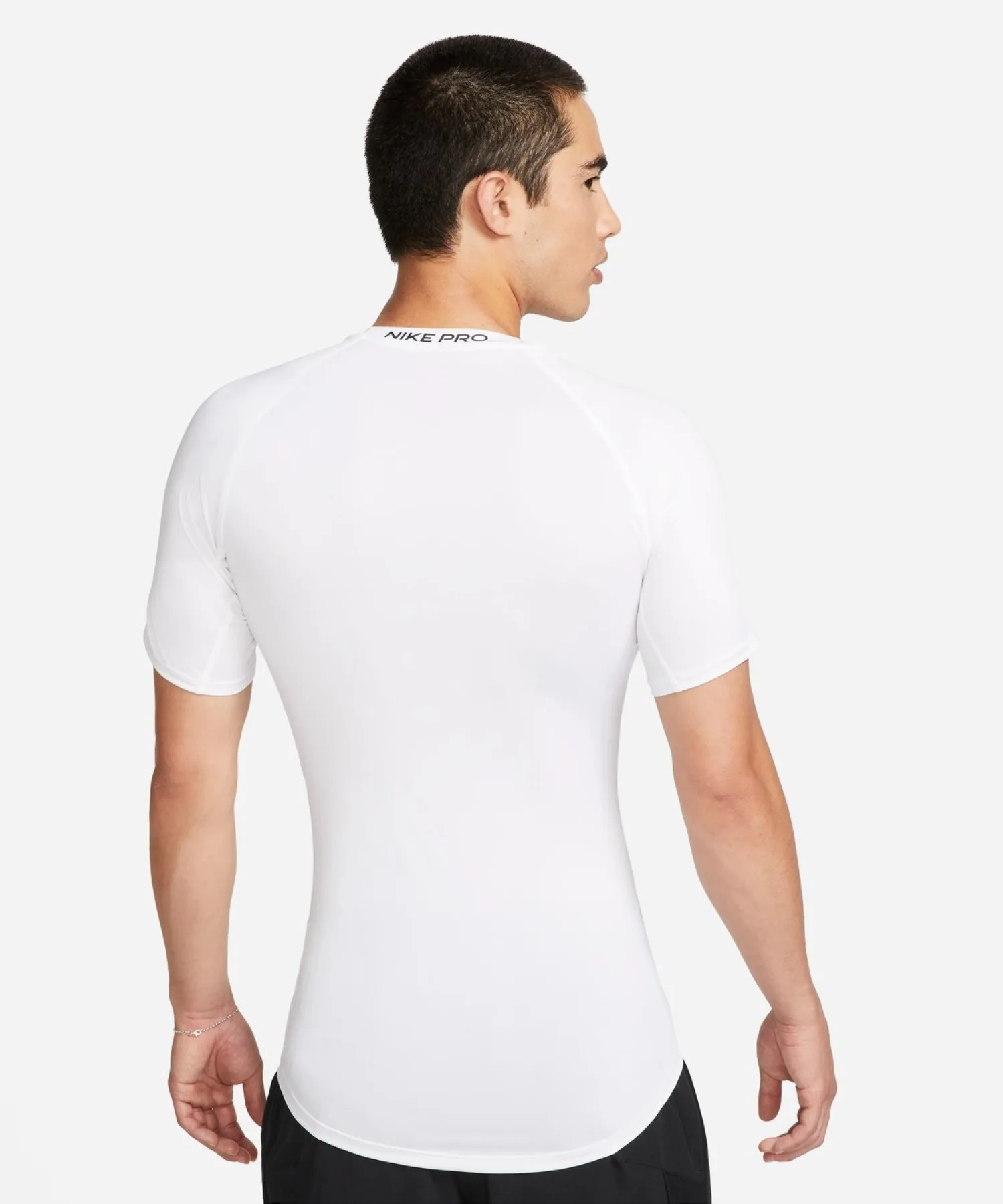 Мужская футболка Nike Pro DF Tight S/S белая — фото 3
