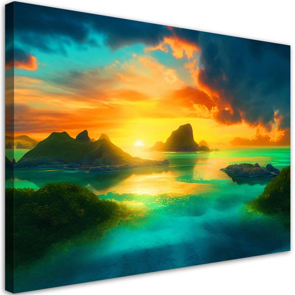 

Картина арт-принт KUNSTLOFT Radiant Ocean Sunset 2, сиреневый