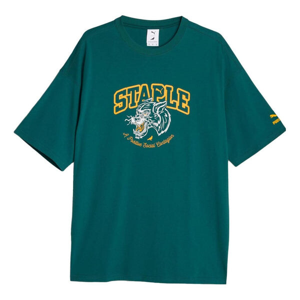 

Футболка x staple graphic tee 'green' Puma, зеленый