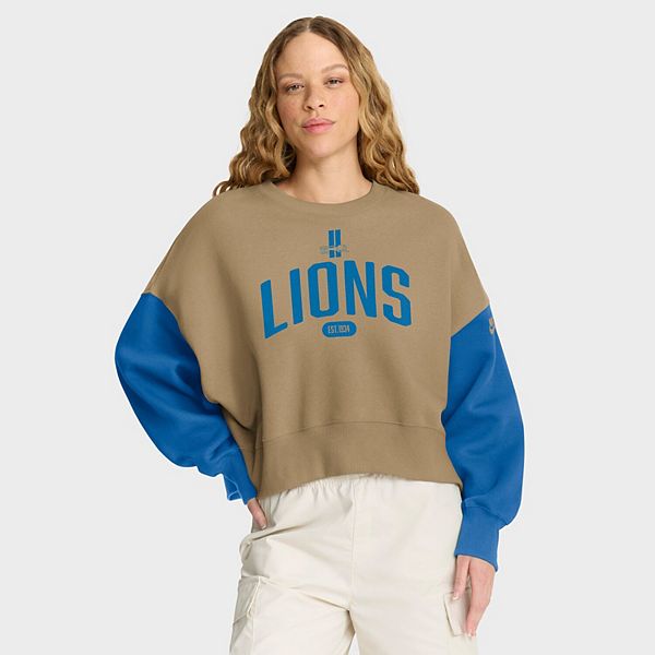 Женский свитшот Detroit Lions Oversized Rewind цвета загара Nike — фото 2