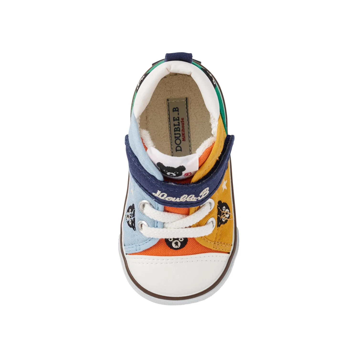 Кроссовки Anti Kick Low top для малышей, желтый, оранжевый, синий MIKI HOUSE, Yellow Orange Blue — фото 4