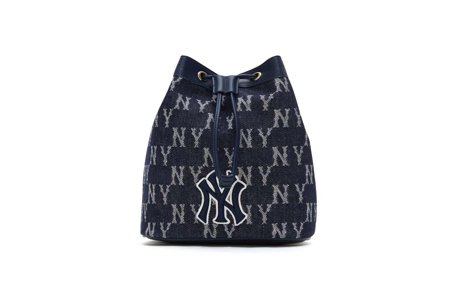 

Хлопковая цветная ведро сумка через плечо кроссбоди обычная женская темно-синяя MLB