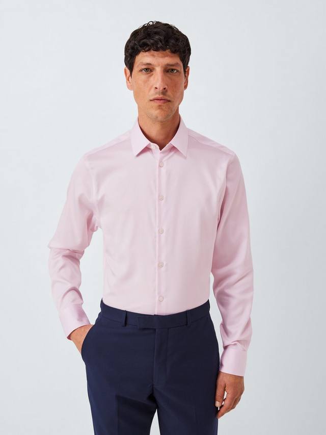 

Сорочка из сатина Slim Fit John Lewis, Pink