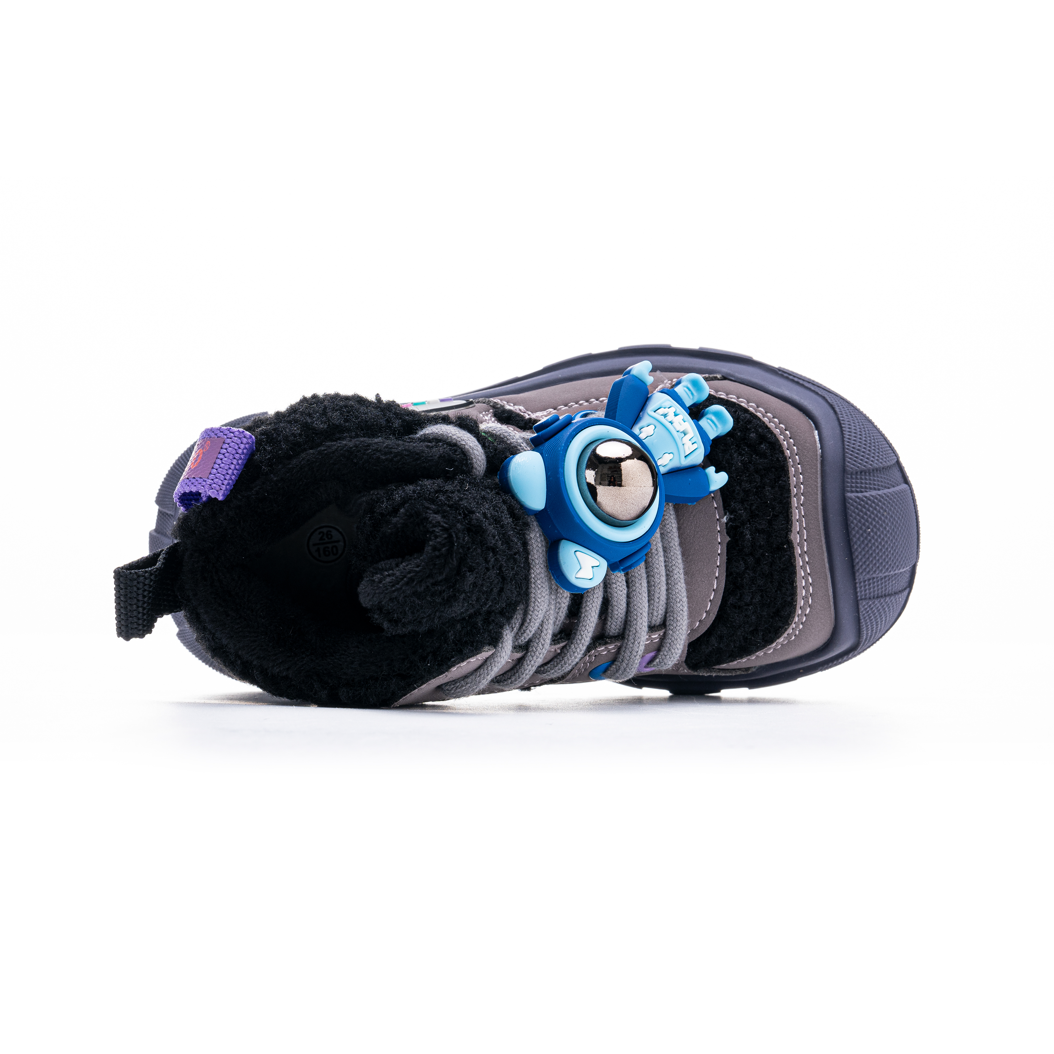 Slip Resistant Anti Kick Abrasion Resistant Thermal High top Kids Lifestyle Shoes Kids' XIAOZHUBANNA, черный — фото 4