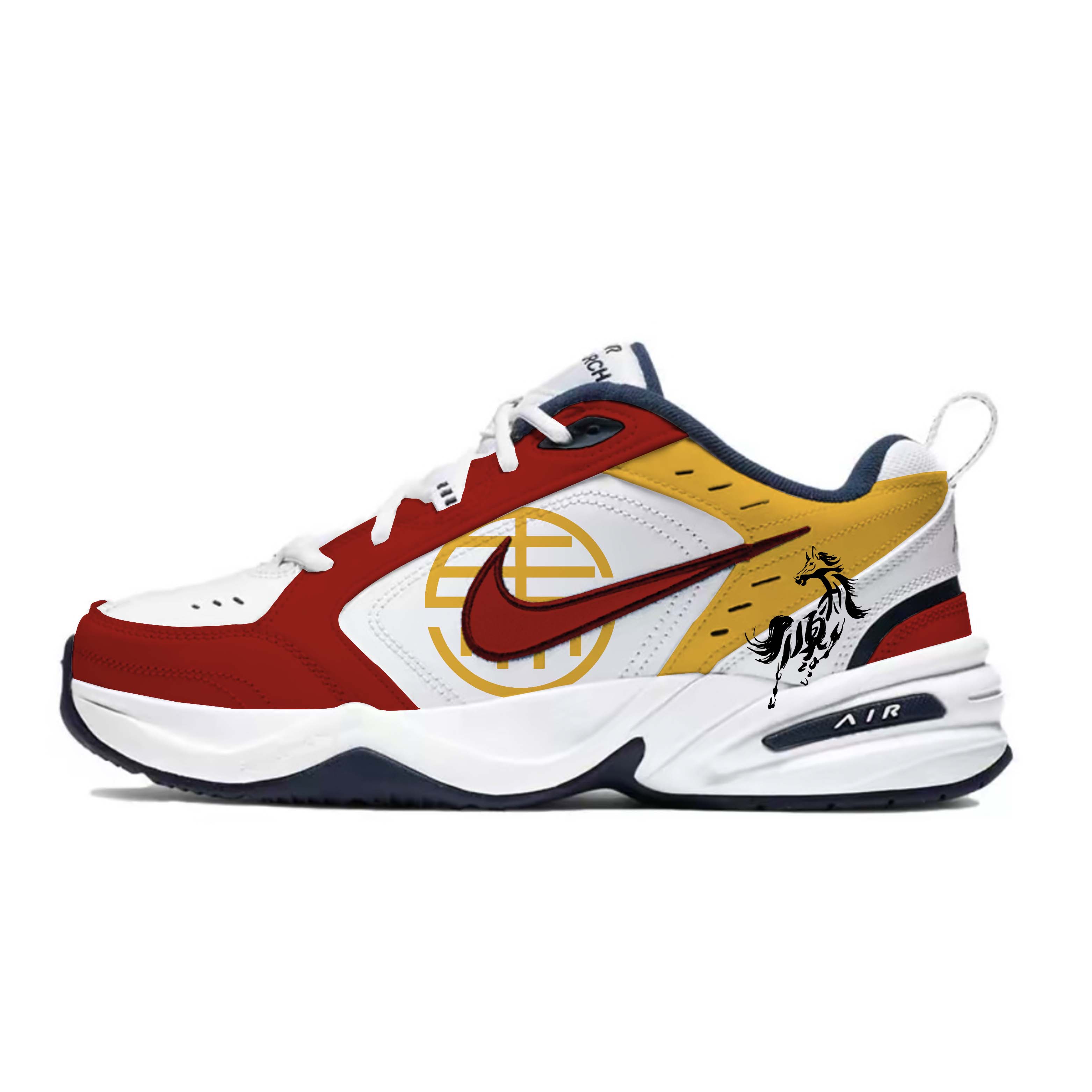 

Nike Кроссовки Air Monarch 4 Low top Chunky Unisex White Green