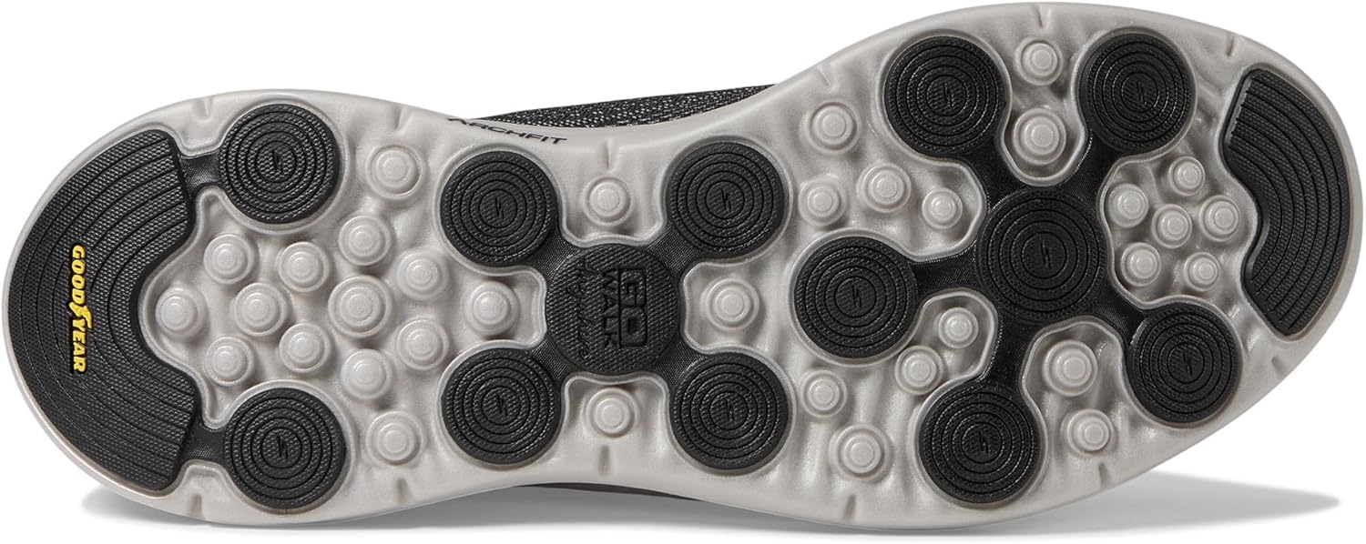 Мужские слипоны Skechers Hands Free Go Walk Anywhere - для повседневной носки по всему миру, черный/серый — фото 3