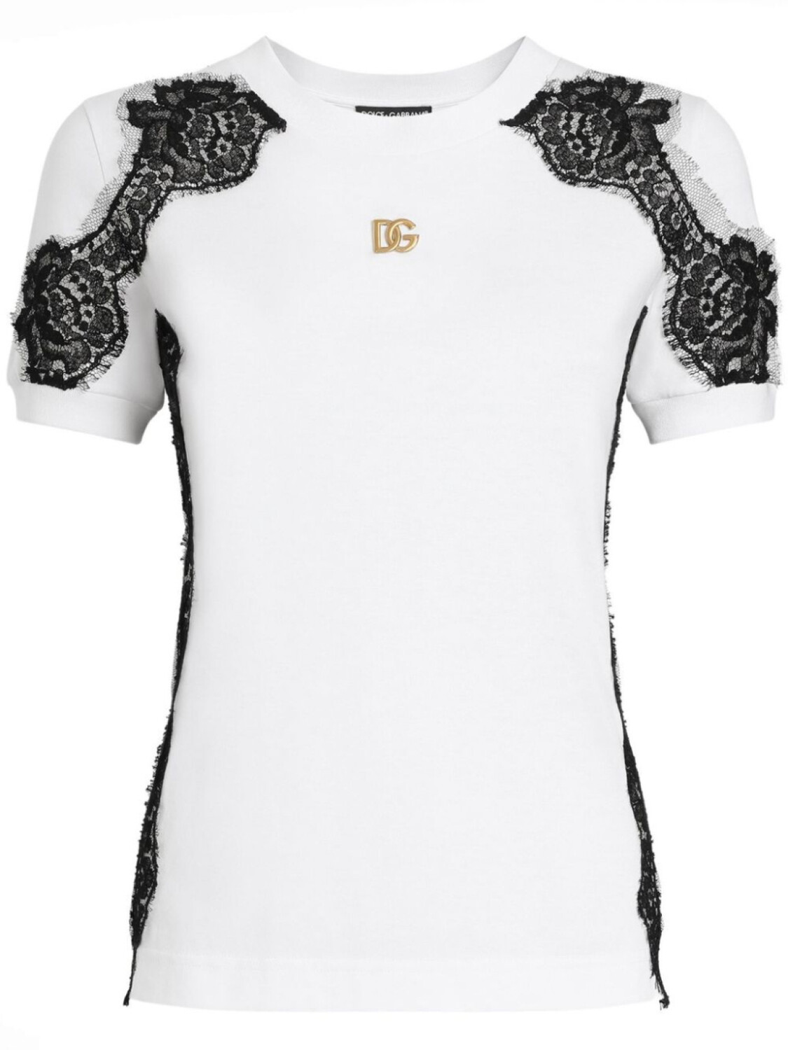 

Dolce & Gabbana футболка с кружевом, белый
