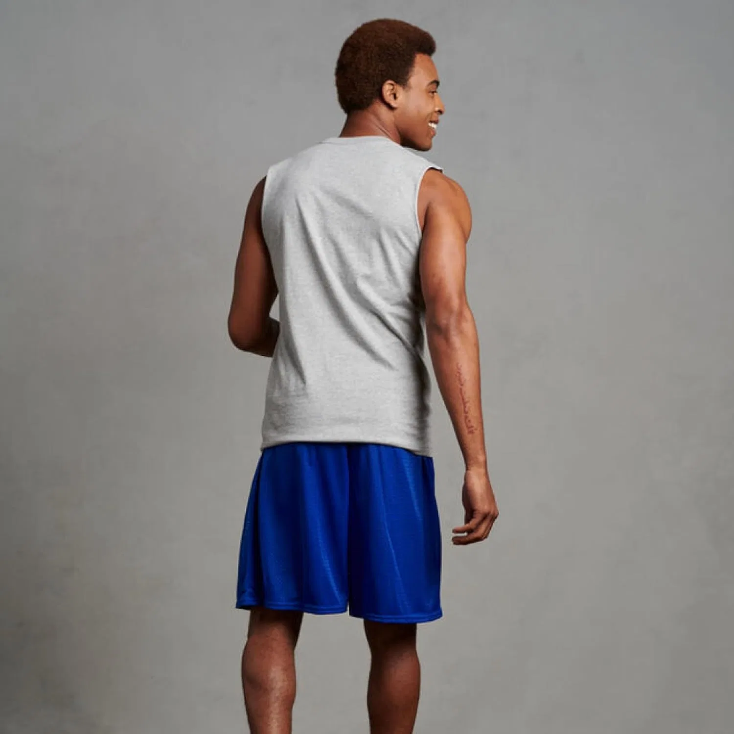 Детские сетчатые шорты Russell Athletic Big Boys' Youth, Columbia Blue — фото 3