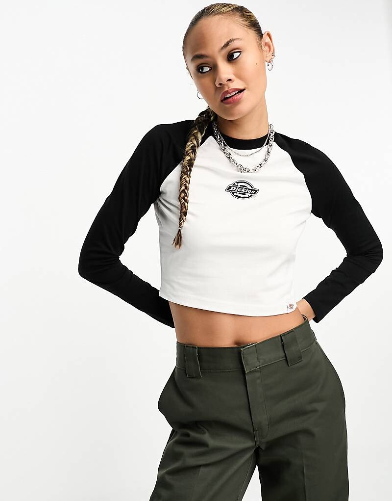 

Черная футболка с длинными рукавами реглан Dickies sodaville