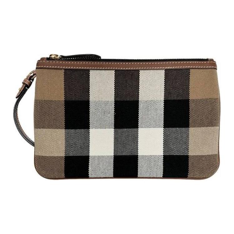 

Burberry Плетёный холщовый клатч