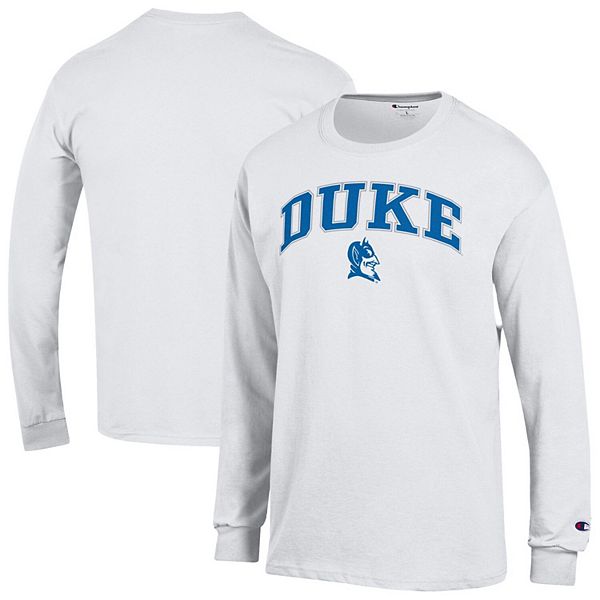 

Мужская белая футболка с длинным рукавом duke blue devils arch over logo Champion