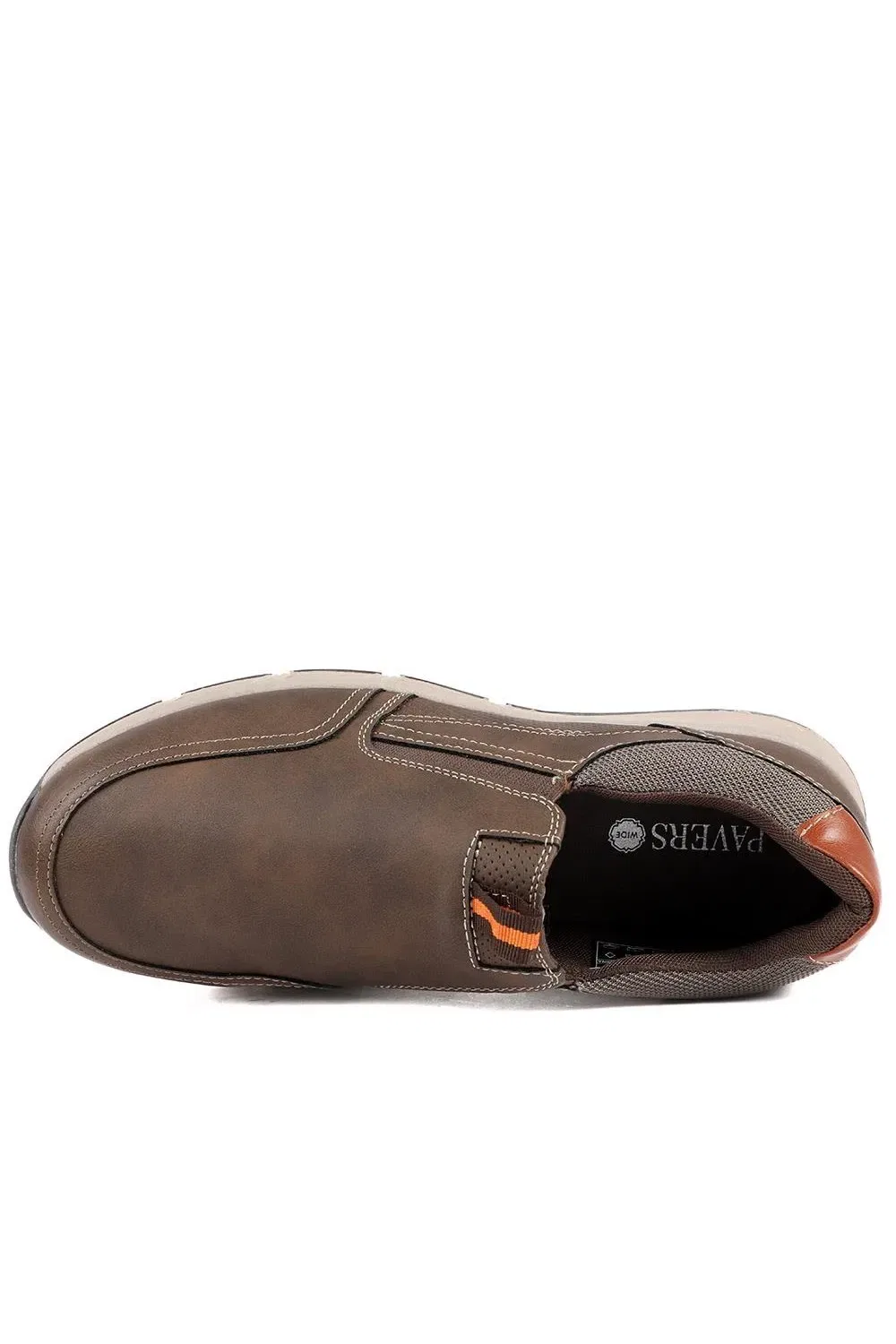 Повседневные туфли Slip On с широкой колодкой Pavers, темно-коричневый — фото 4