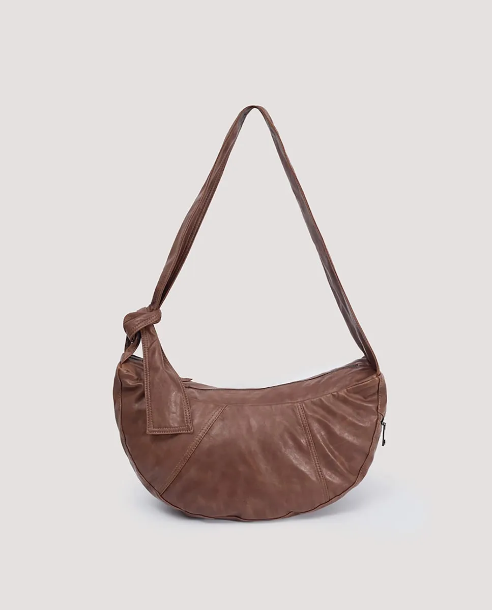 

Сумка через плечо с застежкой-молнией и регулируемым ремнем Nice Things, коричневый