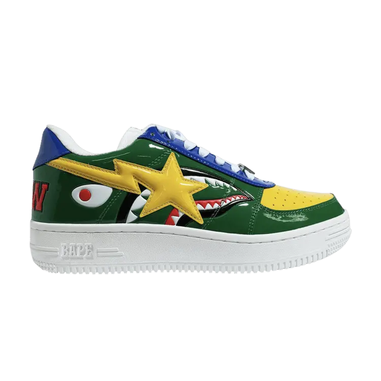 

Кроссовки BAPE Bapesta Low M2 Green Shark Face, зеленый