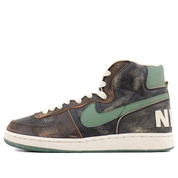 

Кроссовки terminator high premium 'black nori dark brown' Nike, черный