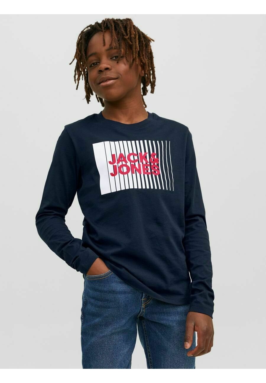 

Рубашка с длинным рукавом Jack & Jones, темно-синий Jjecorp Logo Play O Neck