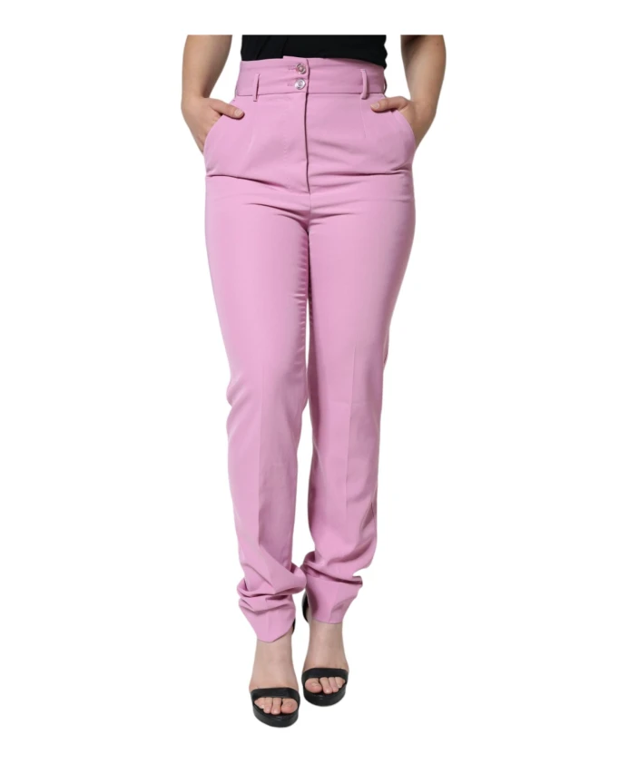 

Зауженные брюки с высокой талией Dolce & Gabbana, розовый