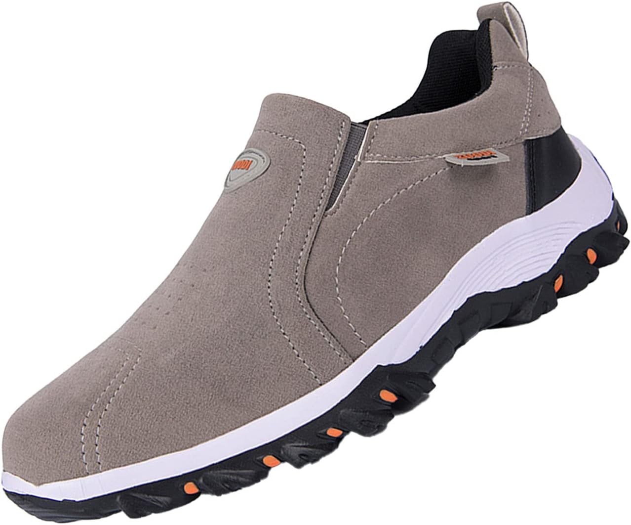 

Мужские замшевые водонепроницаемые походные кроссовки Keilinia, легкие кроссовки с поддержкой свода стопы, низкие, нескользящие, без шнурков, серый