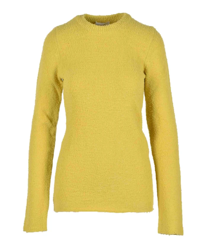 

Вязаный свитер из смеси шерсти и ангоры Sportmax, желтый