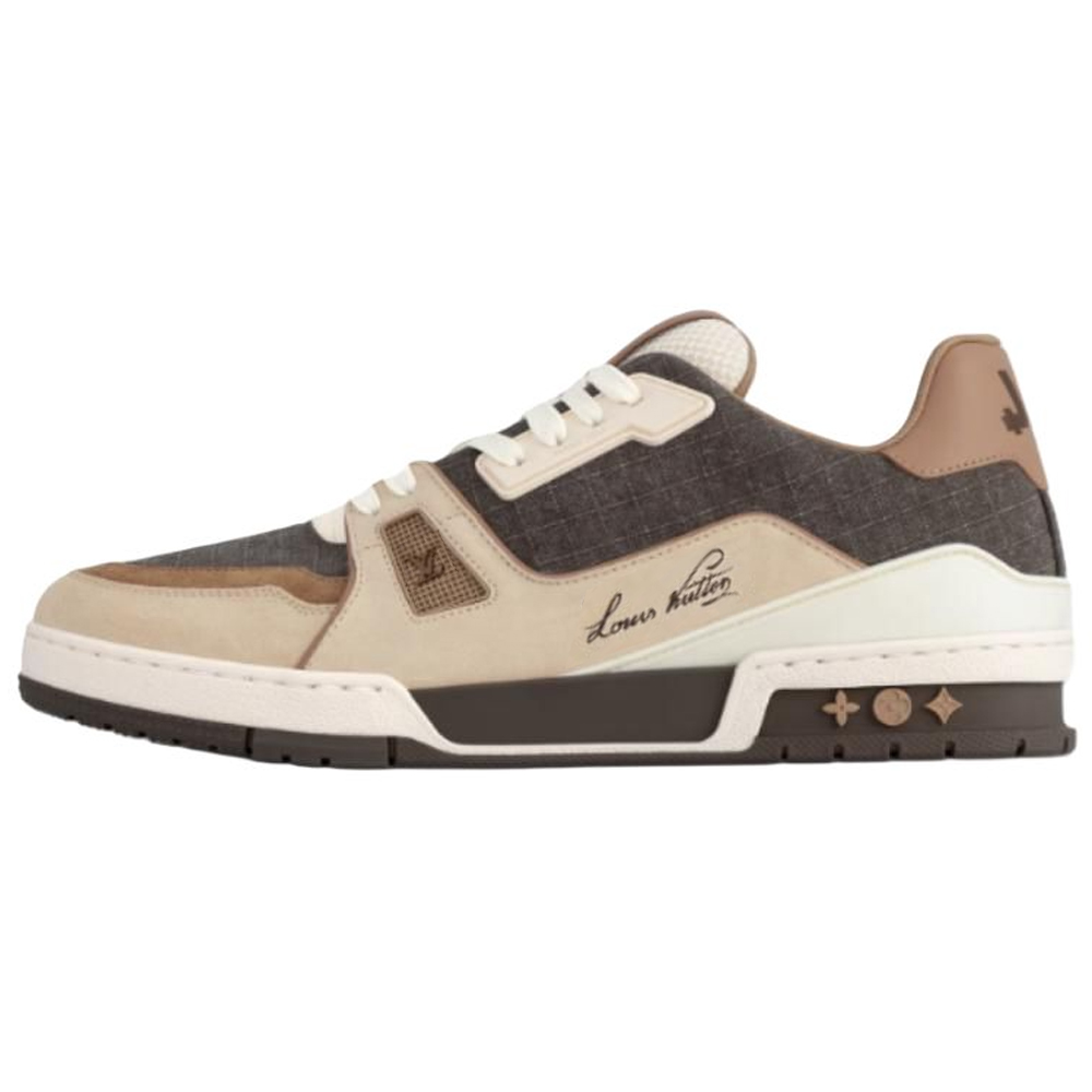 

LOUIS VUITTON Кроссовки для скейтбординга Trainer Low Top, мужские, коричневые