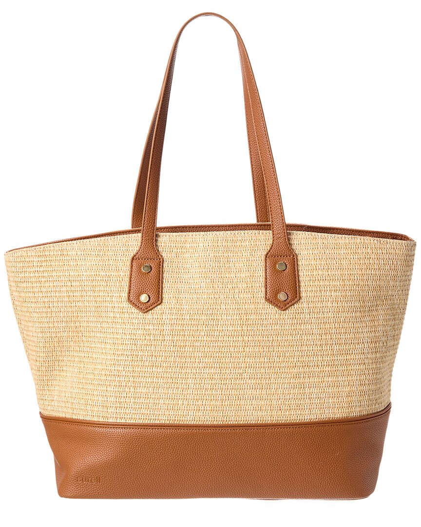 

Сумка-тоут Surell Accessories из соломы и веганской кожи, коричневый