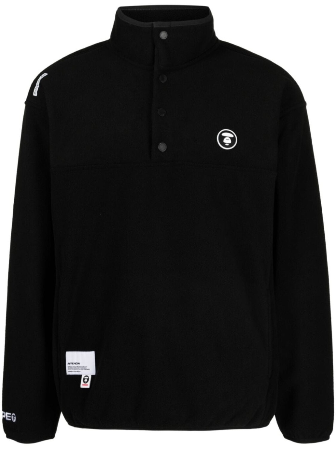 

A Bathing Ape толстовка с высоким воротником и логотипом, черный