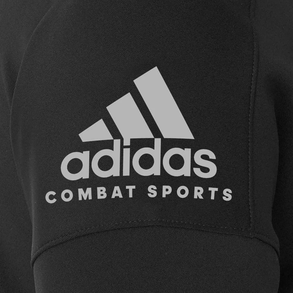 Детская куртка с логотипом на рукаве adidas, черно-белая — фото 3