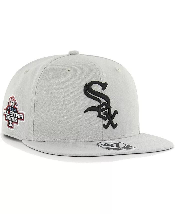 

Мужская серая кепка Chicago White Sox для Матча всех звезд MLB 2003 Sure Shot Captain Snapback '47 Brand