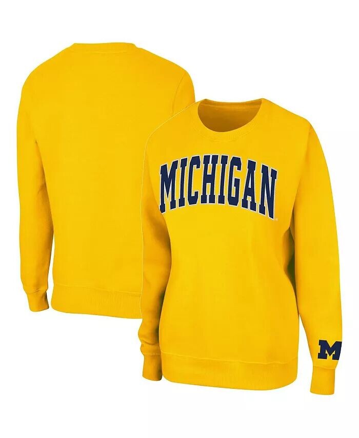 

Женский пуловер-свитшот Maize Michigan Wolverines Campanile Colosseum, желтый