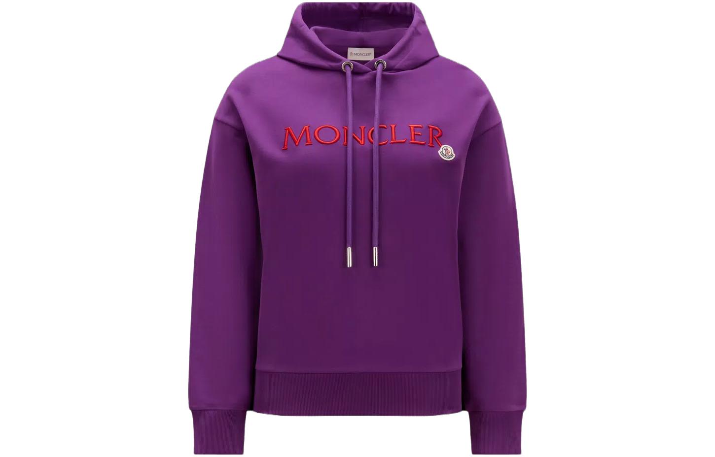 

Толстовка с вышитым логотипом и завязками Moncler, фиолетовый