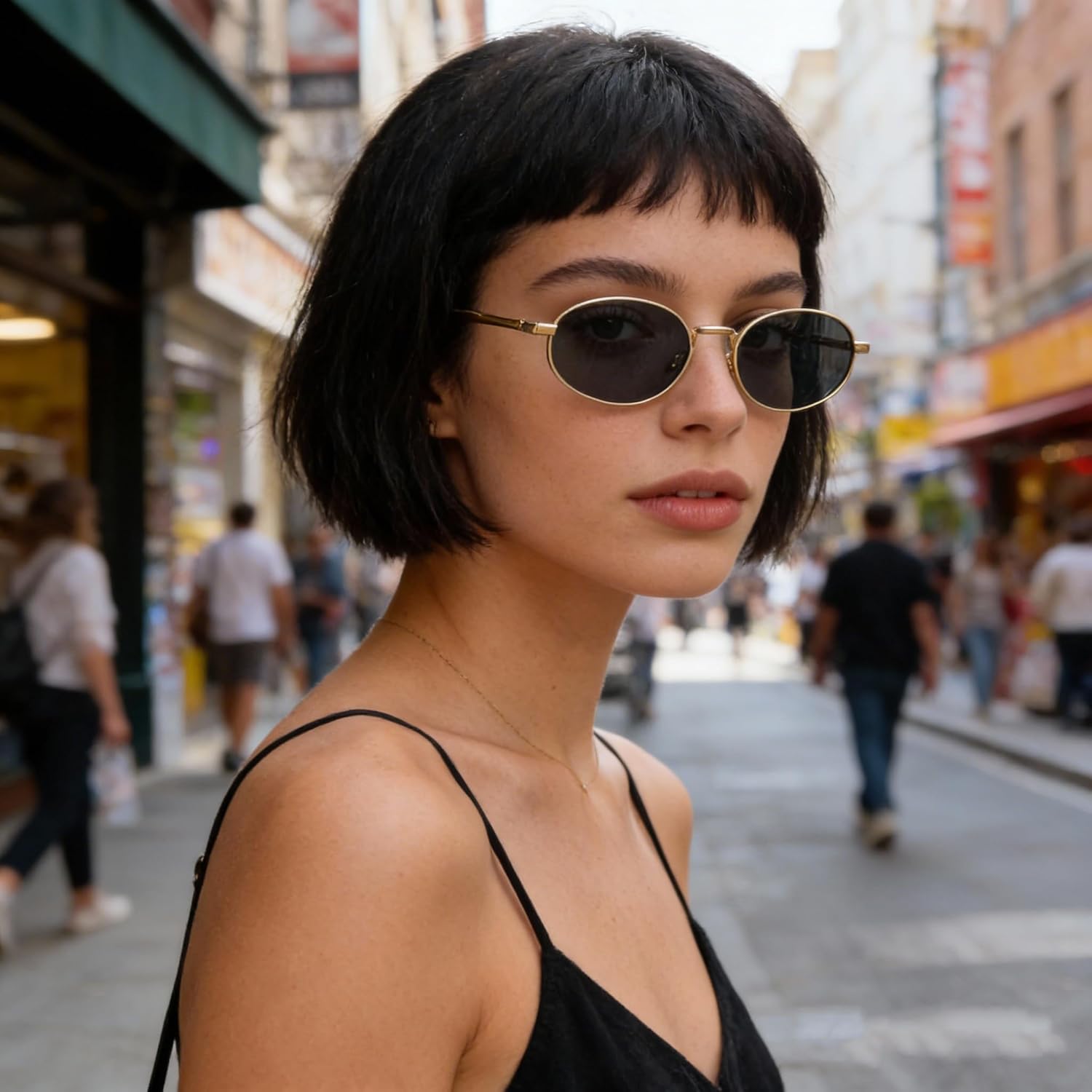 

bullabulling Ретро овальные солнцезащитные очки для женщин, винтажные маленькие солнцезащитные очки 90-х годов, мужские модные круглые очки в золотой оправе, милые солнцезащитные очки, Silver/Blue