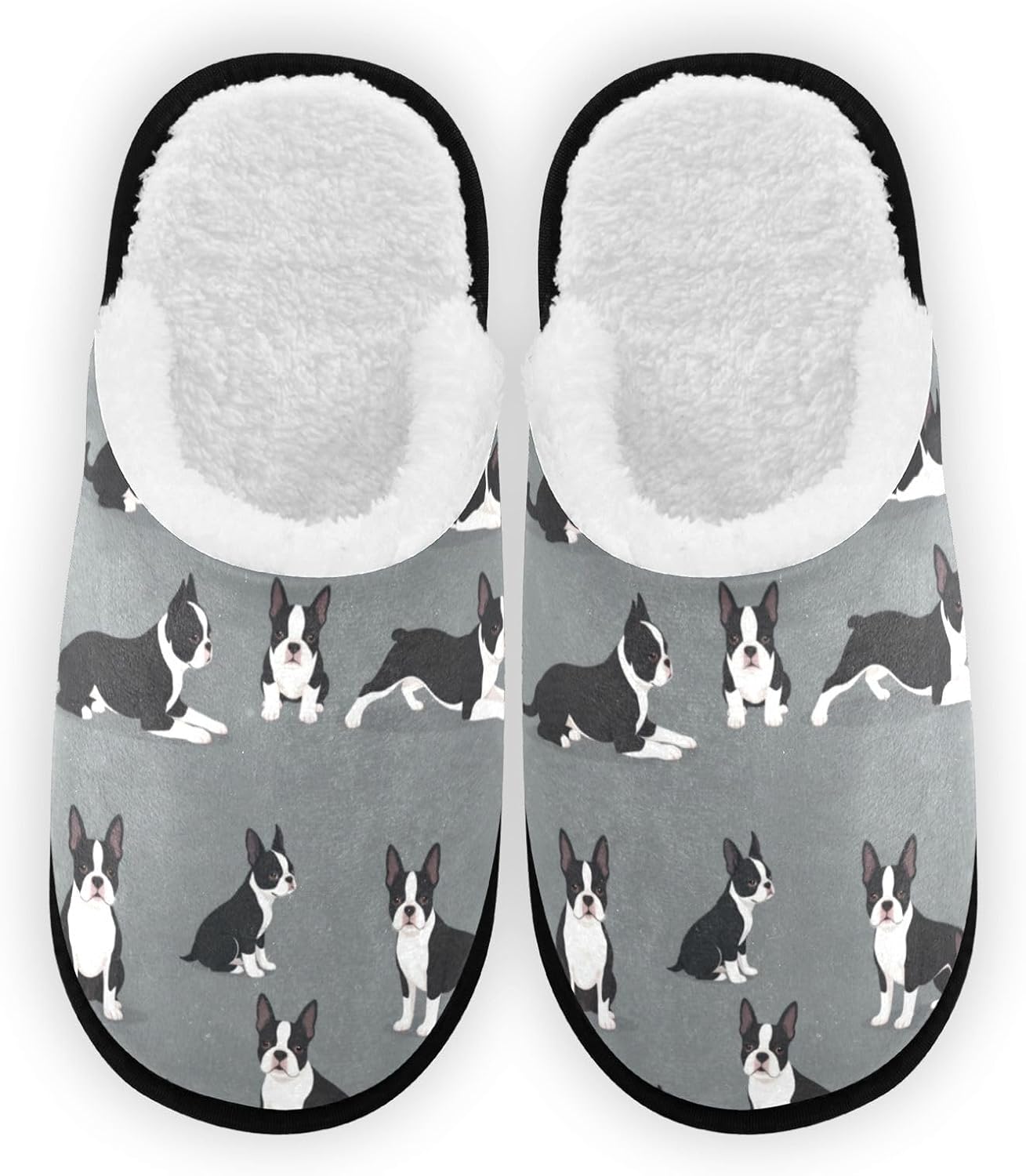 

Домашние спа-тапочки для женщин и мужчин, удобные домашние тапочки для путешествий, мягкие тапочки с эффектом памяти, противоскользящие, для отеля и спальни Dussdil, Boston Terrier