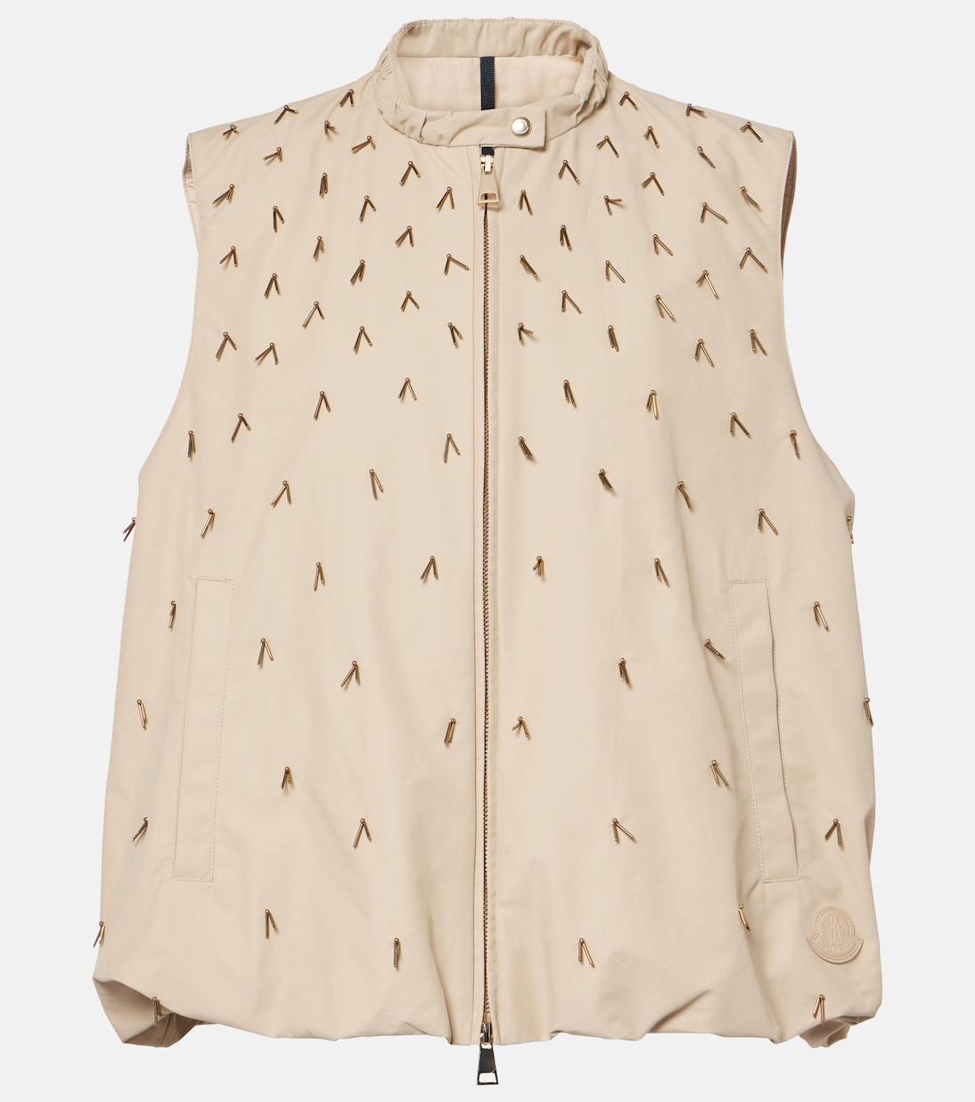 

Жилет Gruilly из хлопковой смеси с бисером Moncler, 268 Beige