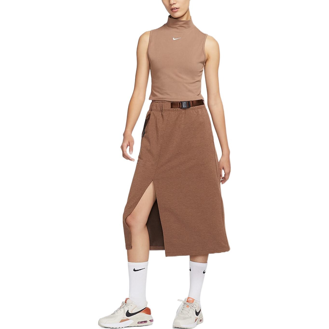 Женская повседневная длинная юбка Nike, цвет Brown — фото 3