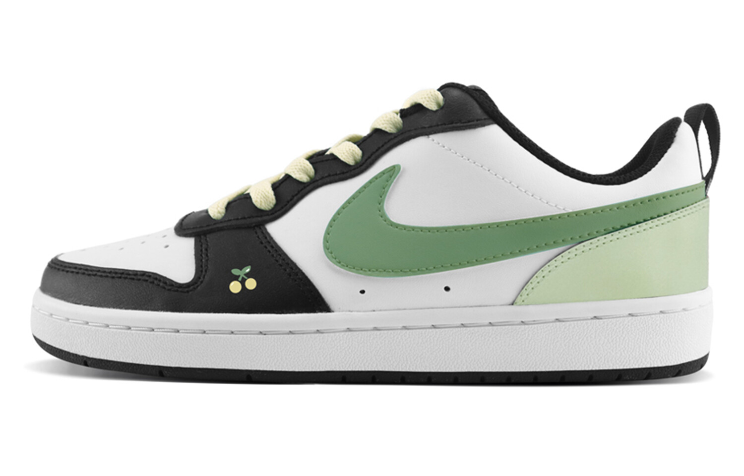 

Кроссовки Nike Court Borough Skateboarding Shoes Women's Low-top Aurora Black/Zero Metalic/Green Spark, зеленый