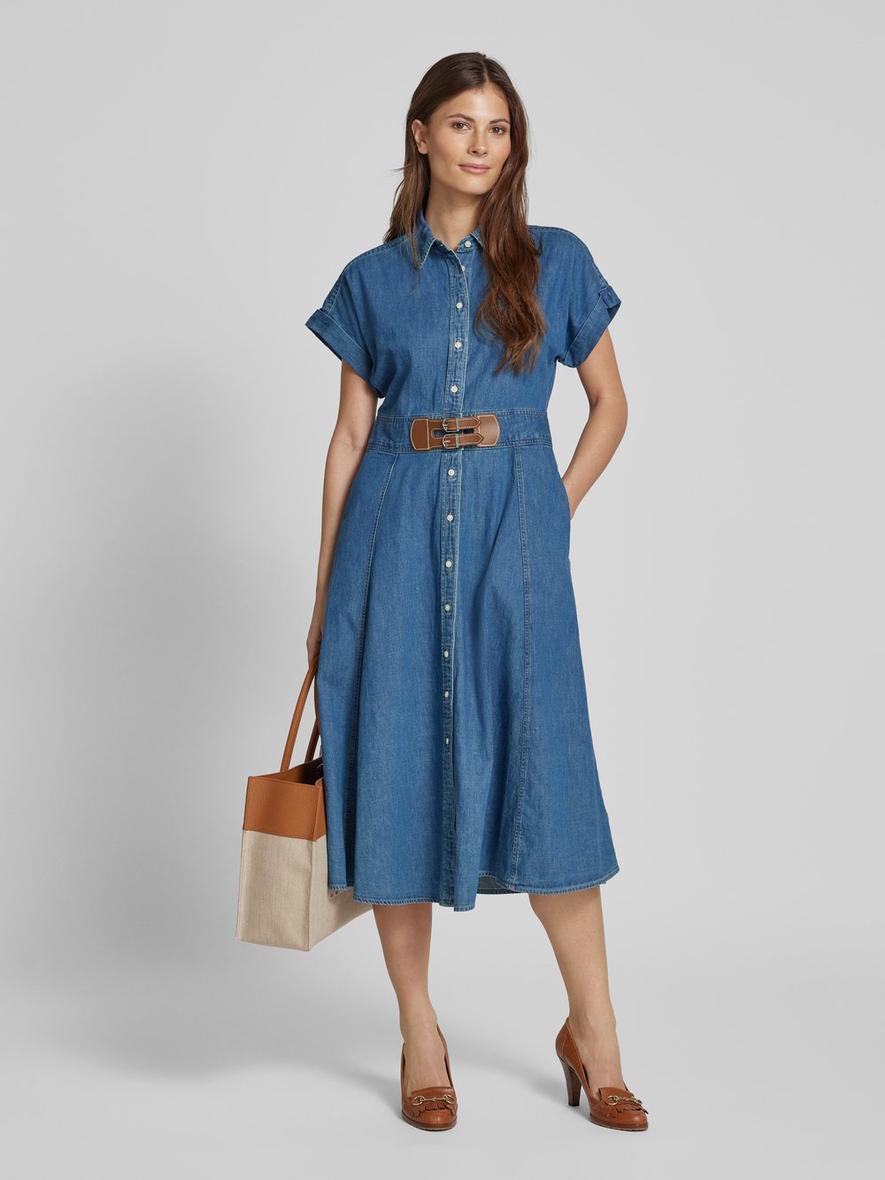 

Платье из денима с планкой на пуговицах, модель 'ERLAINA' Lauren Ralph Lauren