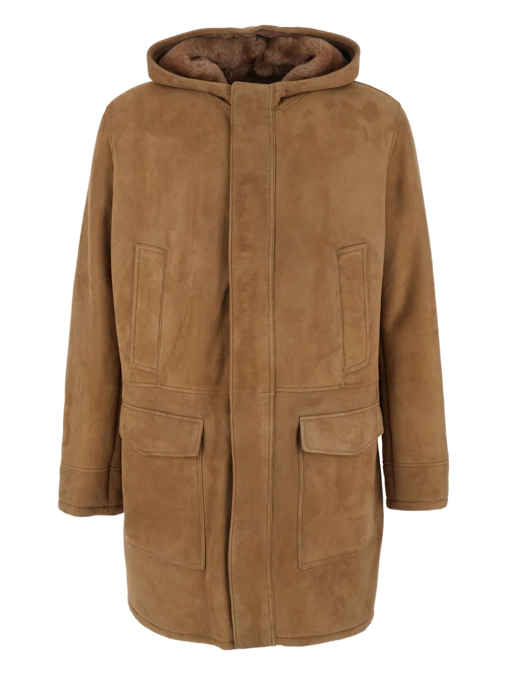 

Замшевое пальто с капюшоном Mias Arma, коричневый