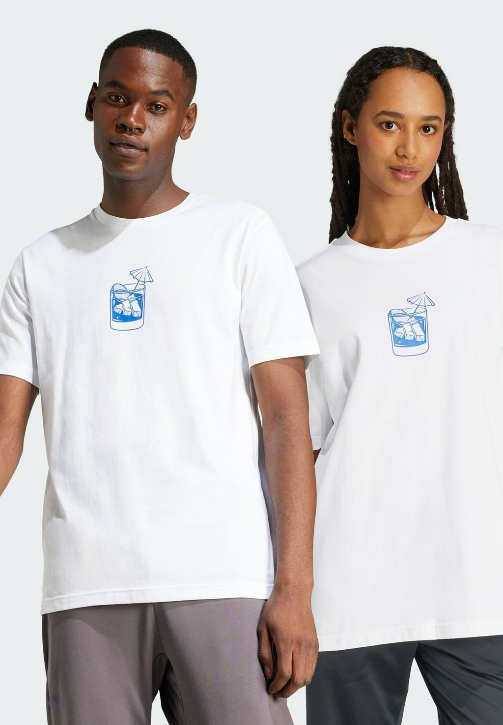 

Футболка с принтом LOUNGE DRINK GRAPHIC Adidas Sportswear, белый