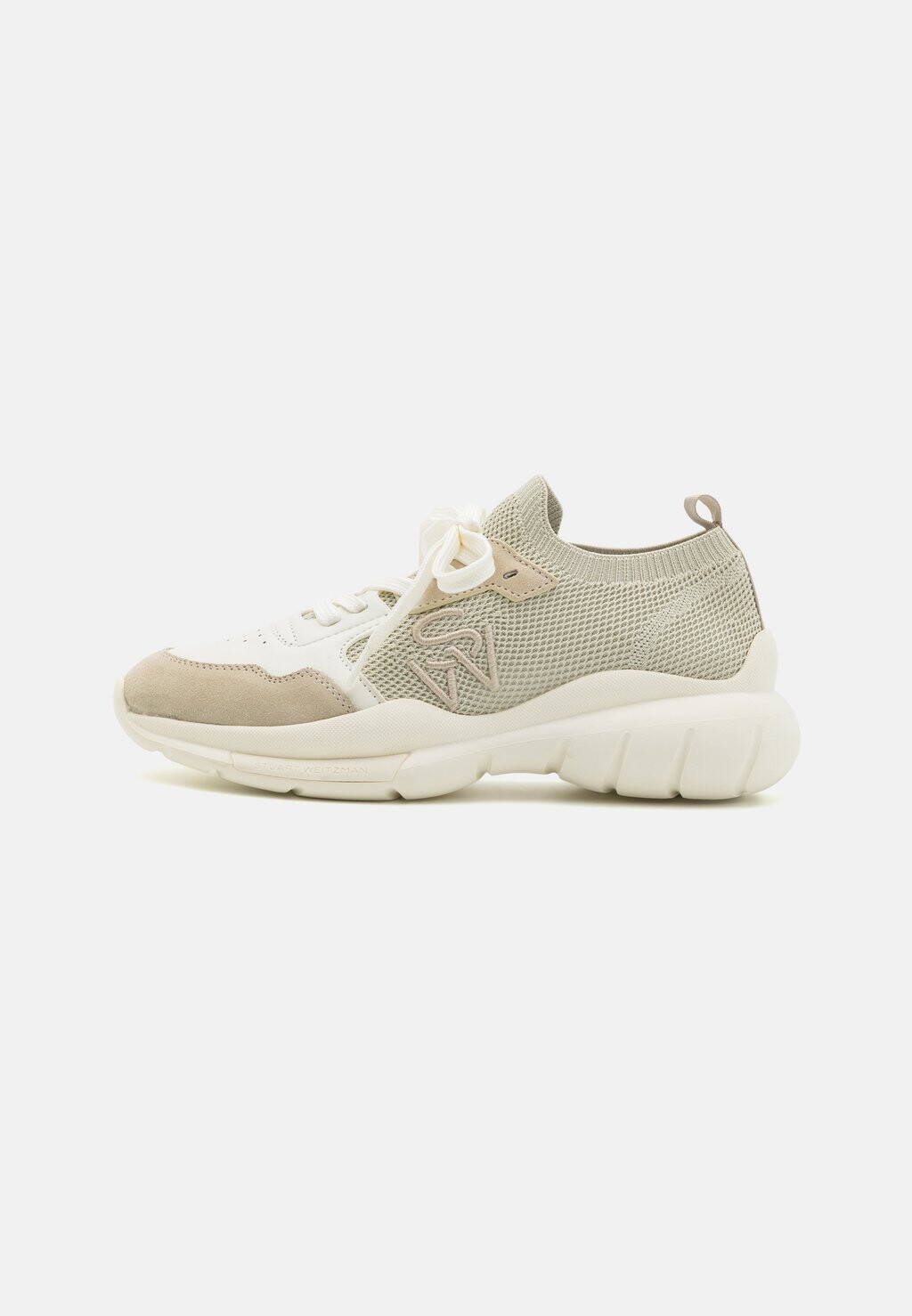 Низкие кеды Stuart Weitzman, цвет light beige/off white