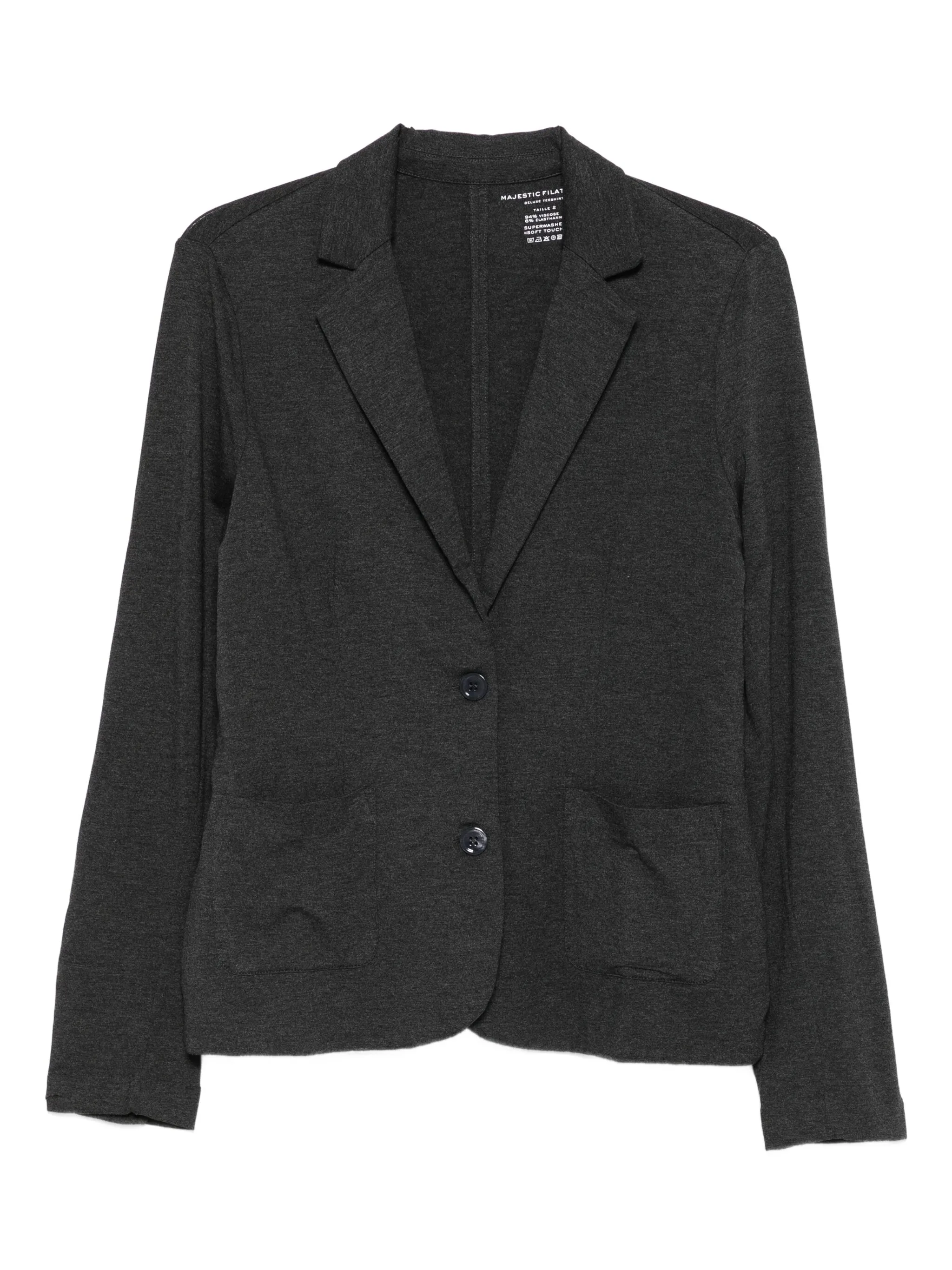 

Однобортный пиджак Majestic Filatures, черный
