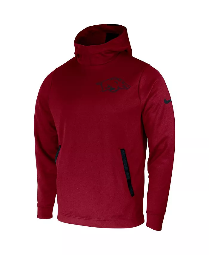 Мужская толстовка с капюшоном Cardinal Arkansas Razorbacks 2-Hit Performance Pullover Hoodie Nike — фото 3