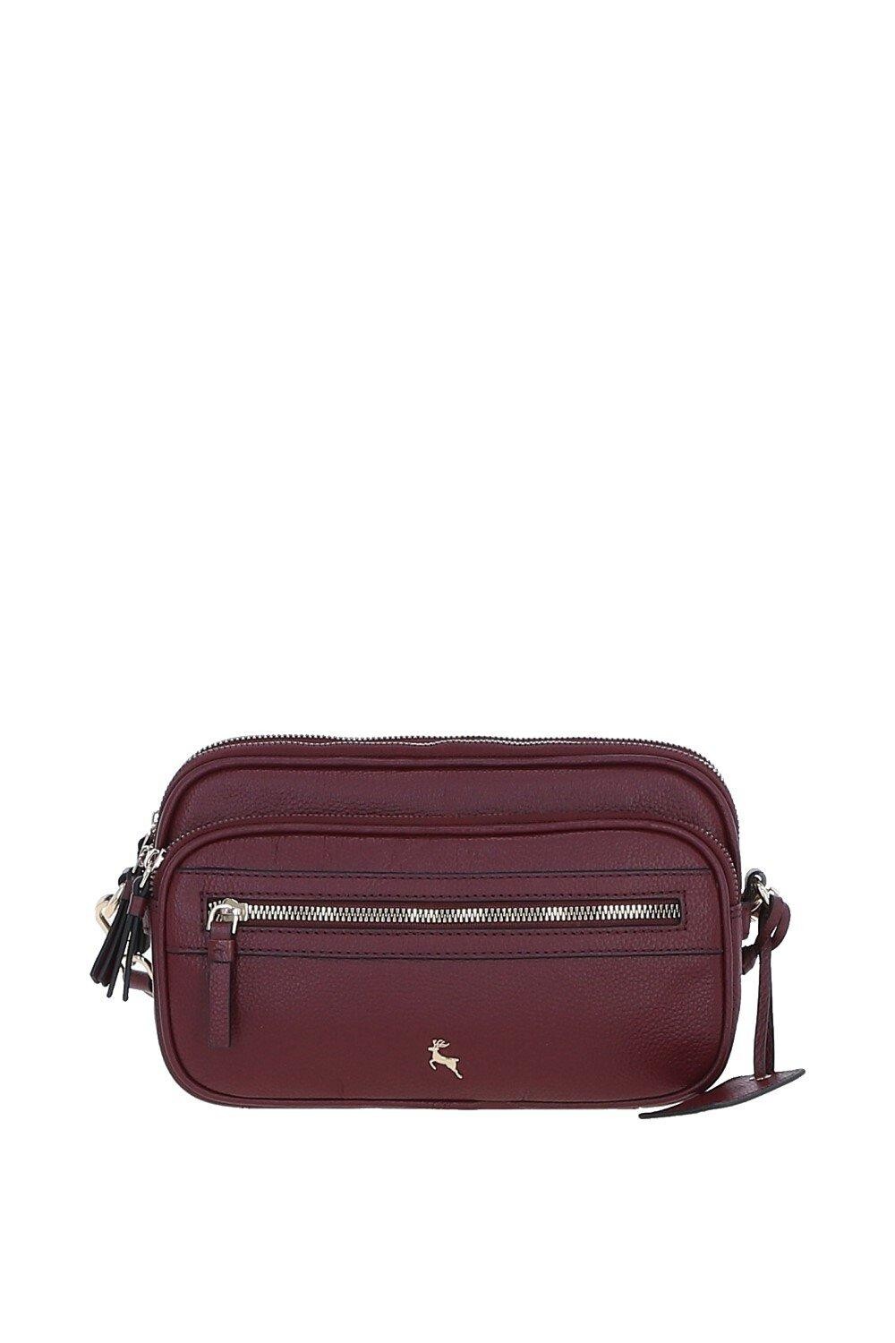 

Компактная сумка через плечо Leather Dream с двойной молнией Ashwood Leather, красный