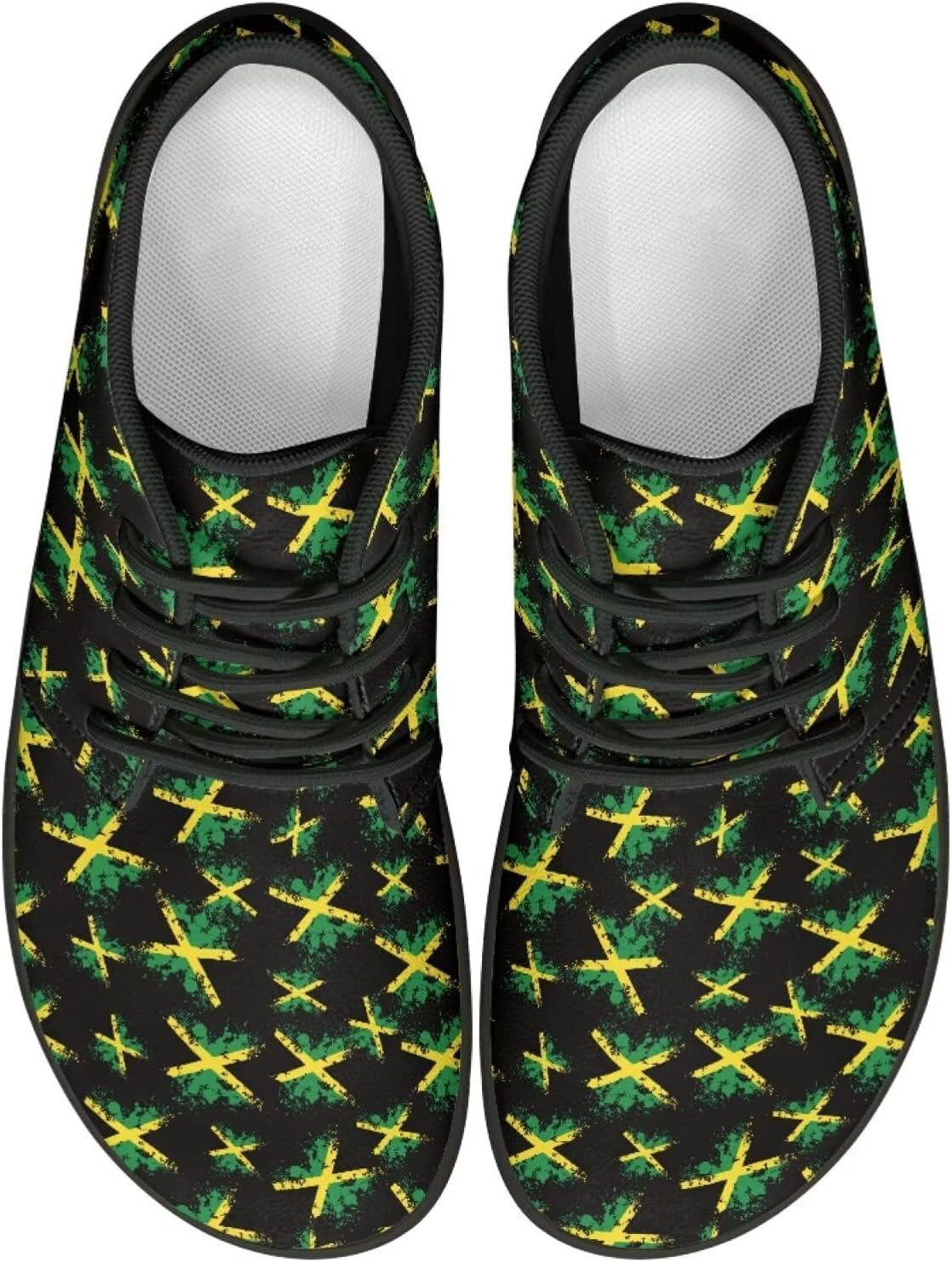 

Мужские повседневные кожаные туфли Forchrinse с принтом черепа из крови, на плоской подошве, без шнурков, средние, для ходьбы, темные готические кроссовки, модные ботинки Чукка для мужчин, Jamaican Flag