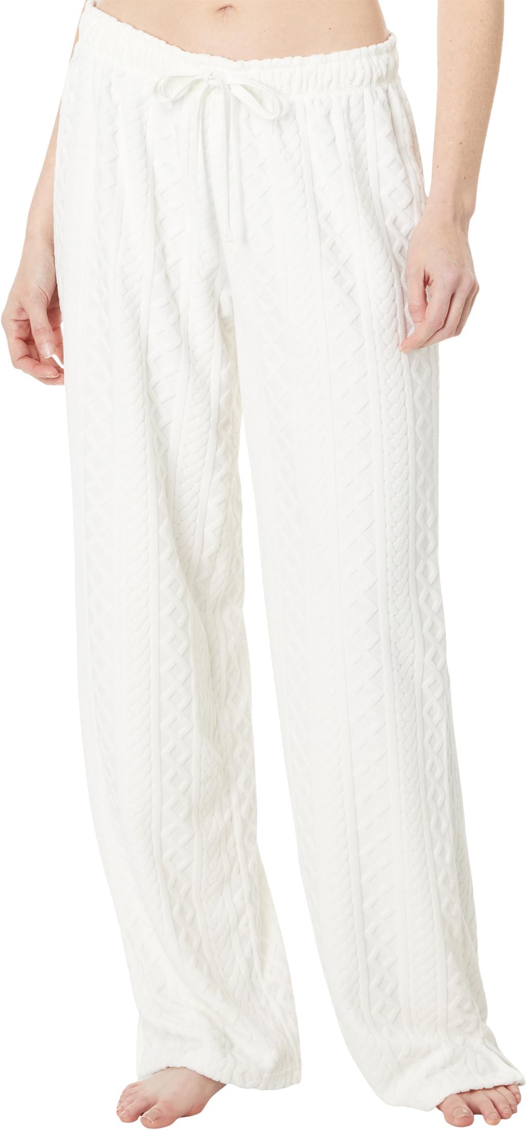 

Пижамные брюки P.J. Salvage Luxe Terry Cable-Knit Pants, цвет Ivory