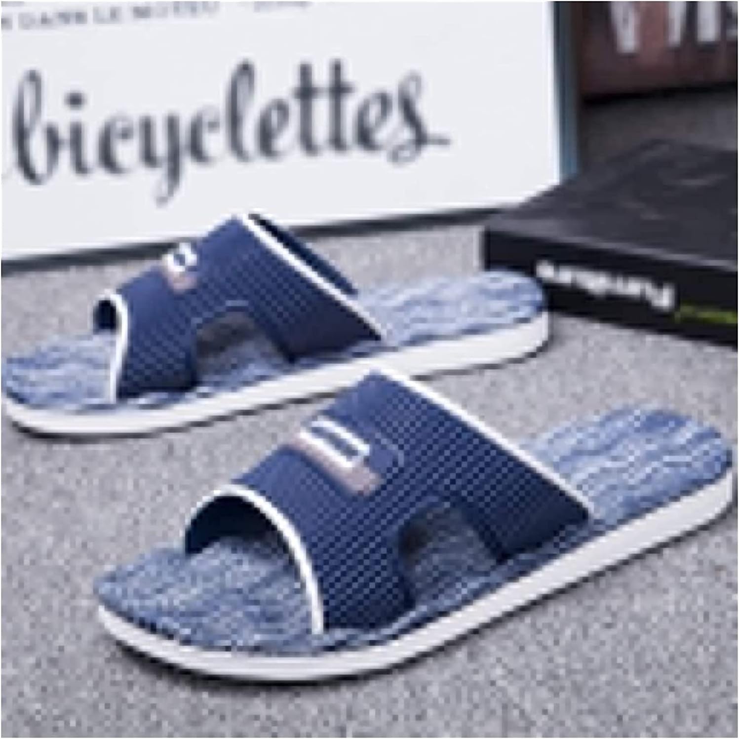 

EIERFSKIOT Душевые тапочки для мужчин Домашние тапочки для мужчин Тапочки для ванной Массажные тапочки Мужские летние домашние легкие тапочки с мягкой подошвой Большой размер Мужские сандалии и тапочки (Цвет: E; Размер: 40), 40 A