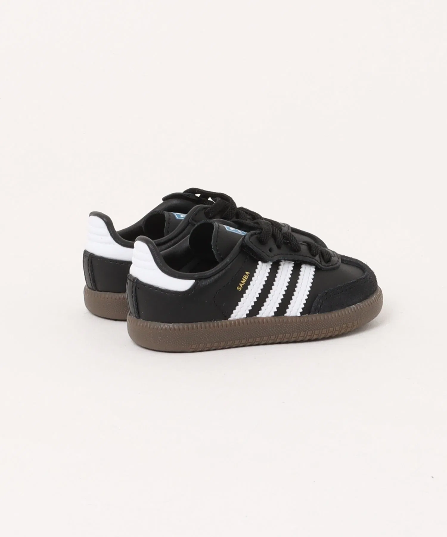Детские кроссовки Adidas Samba OG CF EL I из натуральной кожи чёрные — фото 2