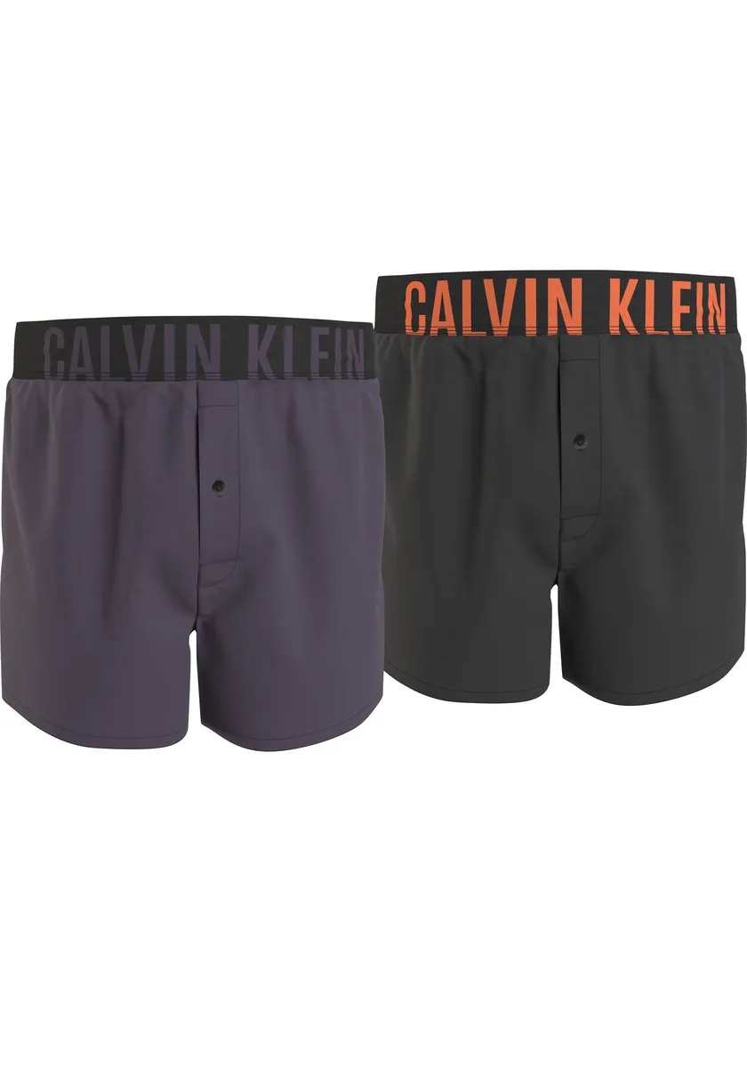 

Боксеры Calvin Klein Underwear "BOXER SLIM 2PK" (2 шт. в упаковке), с эластичным поясом с логотипом, цвет Mysterioso,_Black_W/_Carrot_Logo