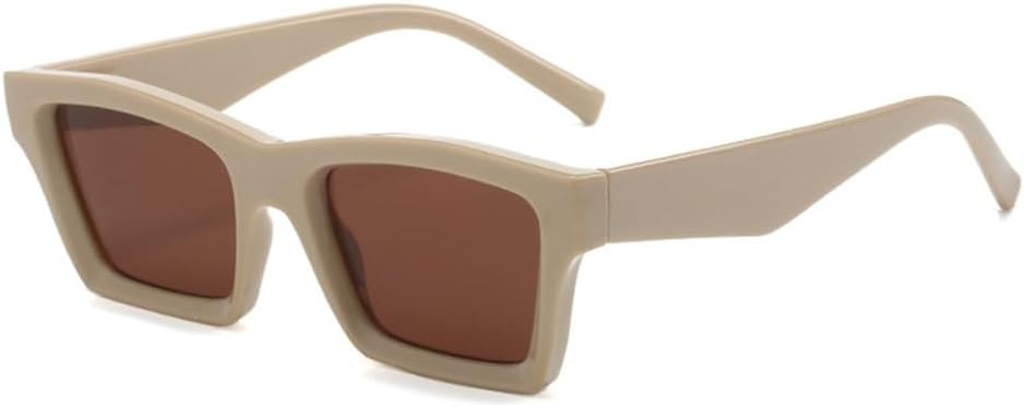 

Винтажные солнцезащитные очки для женщин, квадратные, модные солнцезащитные очки UV400, леопардовый принт, цвет шампанского, мужские солнцезащитные очки MTZJH, Khaki Tea