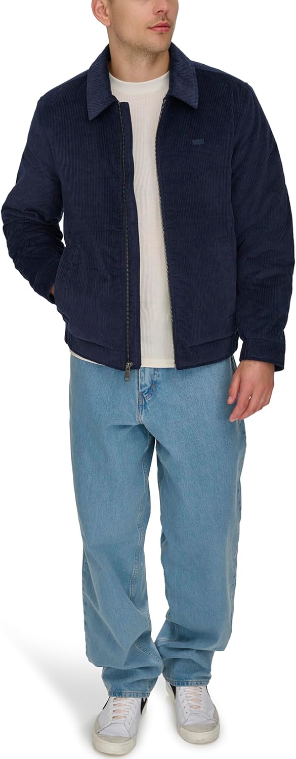Levi's mens Мужская вельветовая куртка-бомбер Levi's, Navy — фото 2